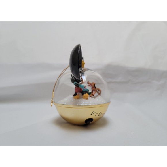 Mickey Mouse Snow Globe Ornament IT'S SNOW FUN WITHOUT YOU Bradford #A0142 COA - Picture 4 of 9